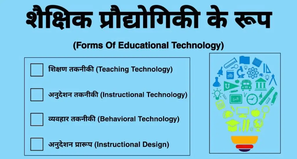 Forms of Educational Technology in hindi